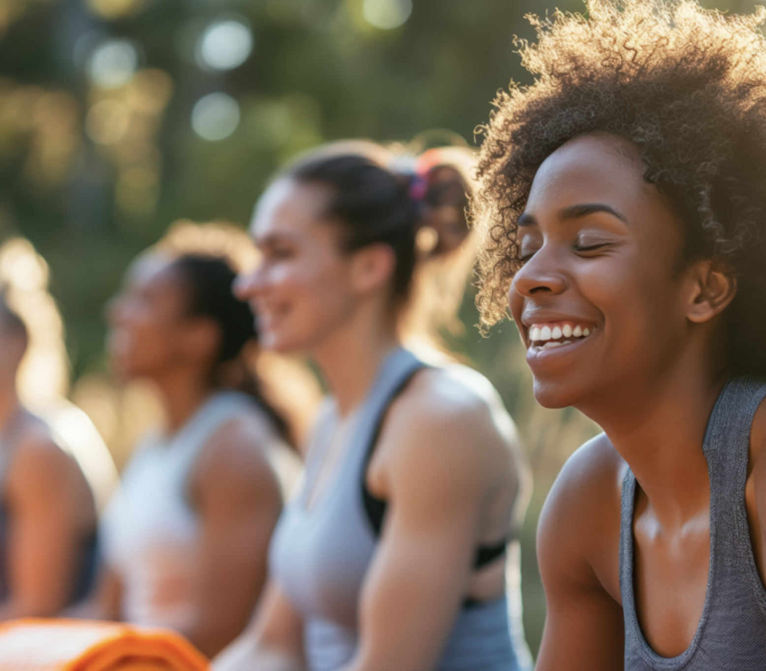 Group preparing for outdoor exercise