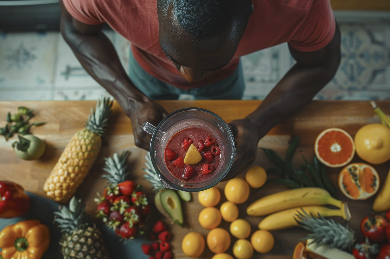 Fruit smoothie preparation